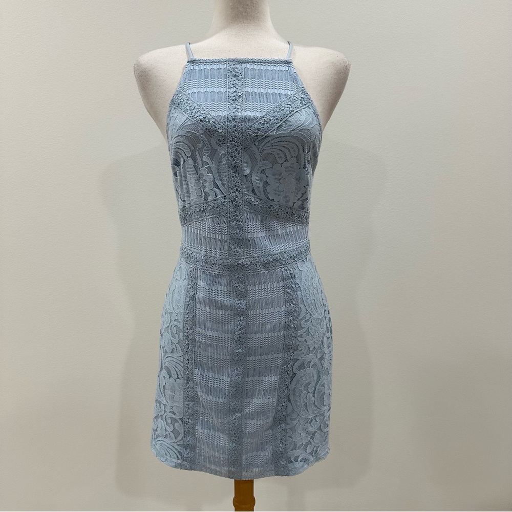 Topshop Blue Lace Dress